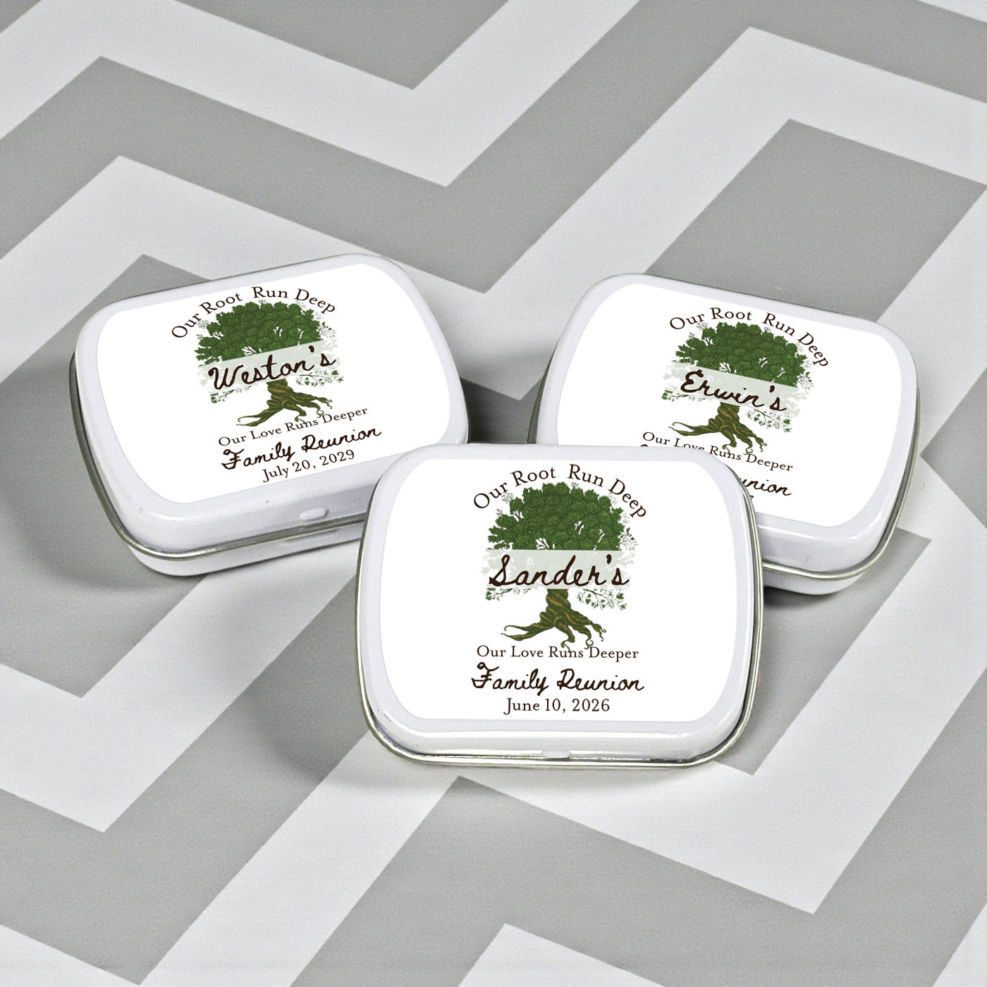 Family Reunion Personalized Mint Tins - Set of 10