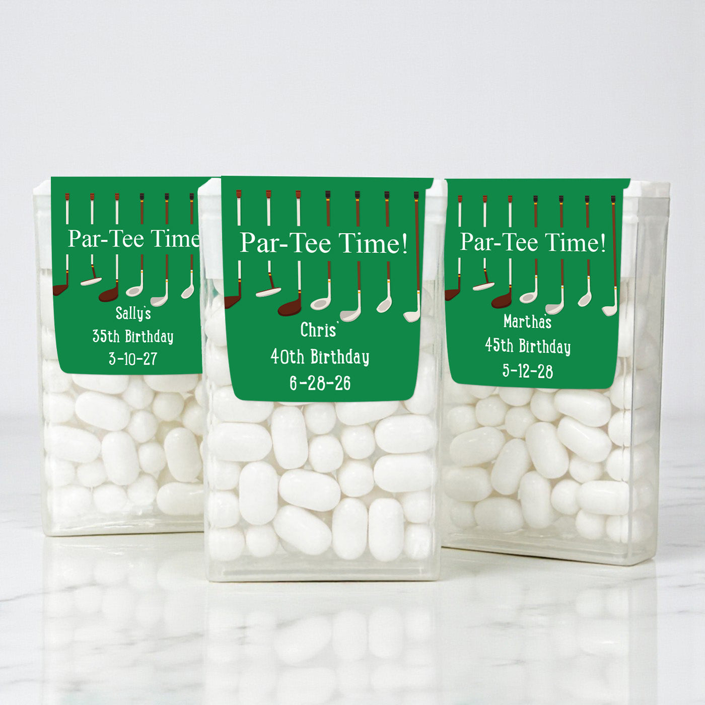 Par Tee Time Personalized Tic Tac Labels- Set of 24