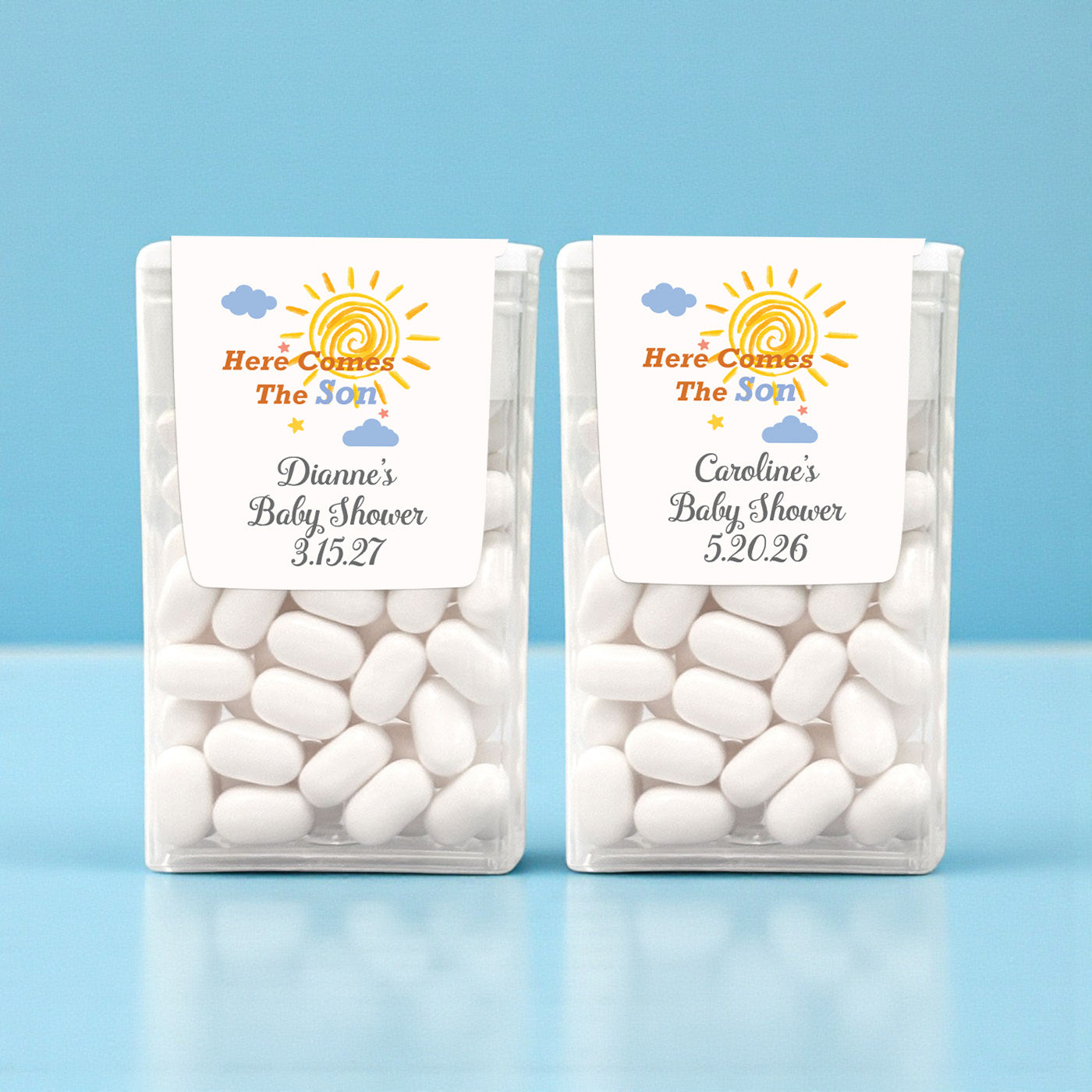 Here Comes The Son Personalized Tic Tac Labels- Set of 24