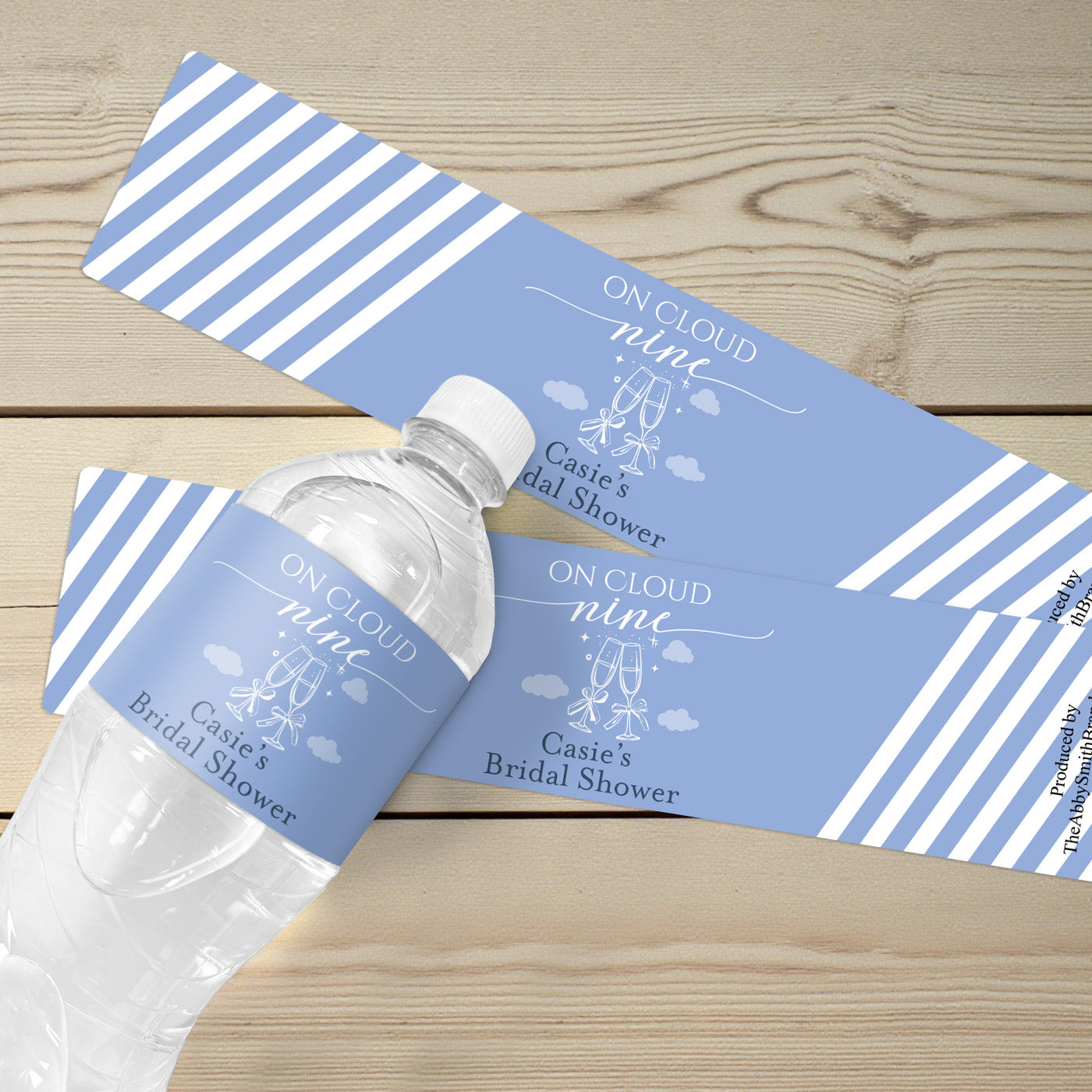 On Cloud Nine Personalized Water Bottle Labels - Set of 12