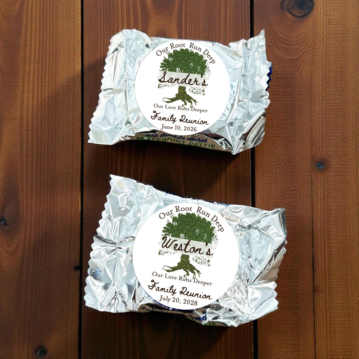 Family Reunion Personalized York Peppermint Pattie - Set of 30