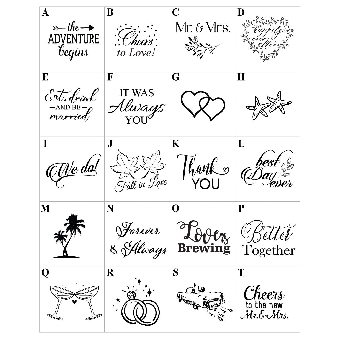 Wedding Personalized Champagne Glass - Set of 24