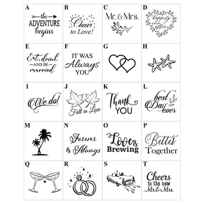 Wedding Personalized Whiskey Bourbon Glass - Set of 18