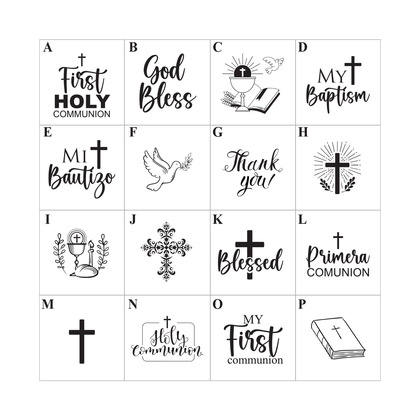 Religious Personalized Clear Glass Mug  - Set of 18