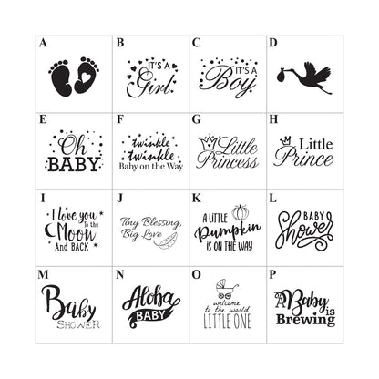 Baby Shower Personalized Coaster - Set of 24
