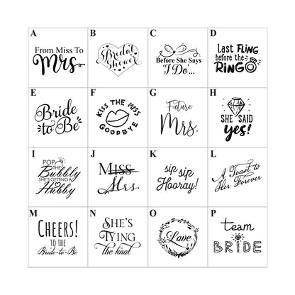 Bridal Shower Personalized Clear Glass Mug  - Set of 18