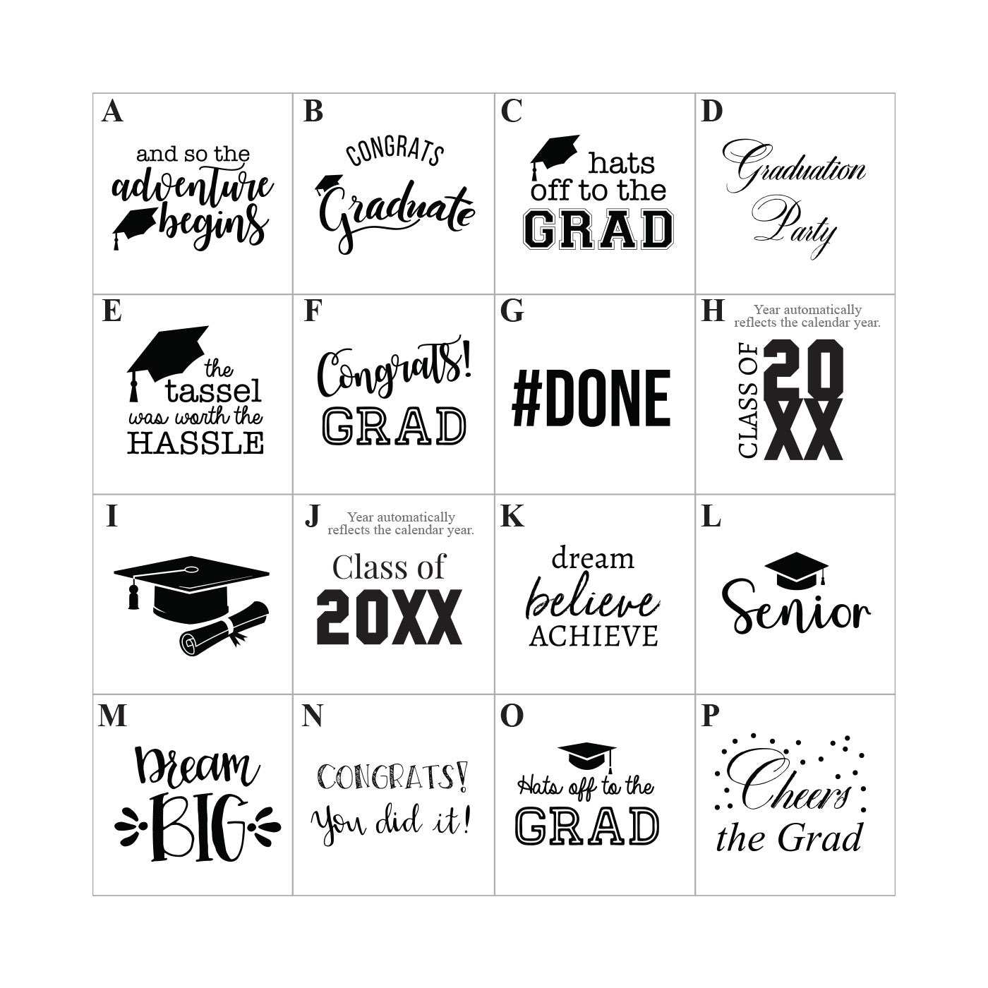 Graduation Personalized Can Glass - Set of 18