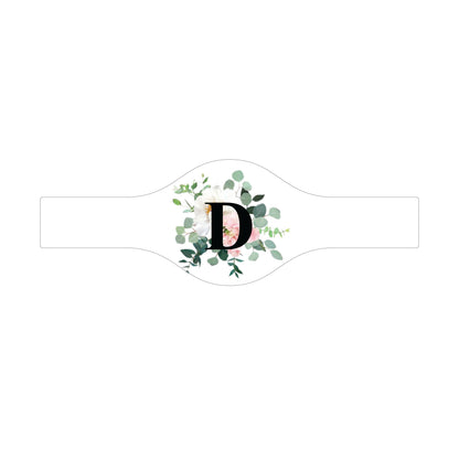 Initial Spring Flowers Personalized Cigar Band Labels - Set of 15