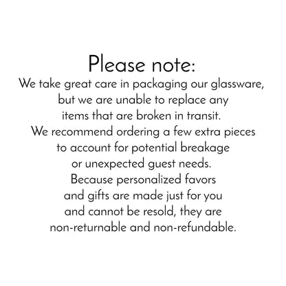 Personalized Wine Glass with Stem - Set of 24