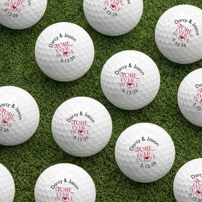 Fore-Ever In Love Personalized Golf Balls - Set of 12