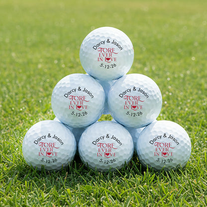 Fore-Ever In Love Personalized Golf Balls - Set of 12