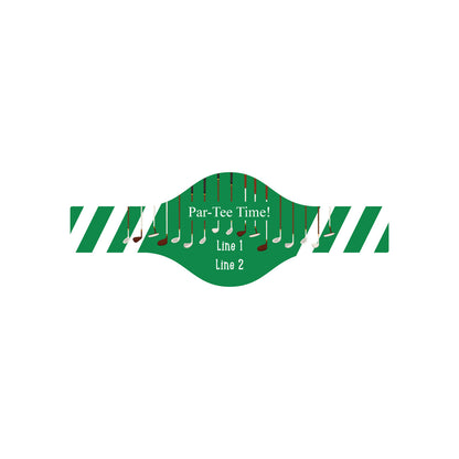 Par Tee Time Personalized Cigar Band Labels - Set of 15