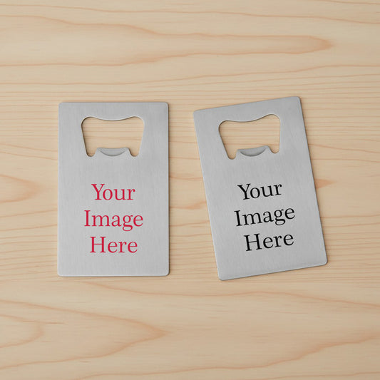 Personalized Silver Credit Card Bottle Opener - Set of 24