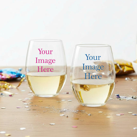 Personalized 9 oz. Stemless Wine Glass - Set of 24