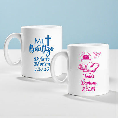 Religious Personalized Ceramic Coffee Mugs - Set of 12