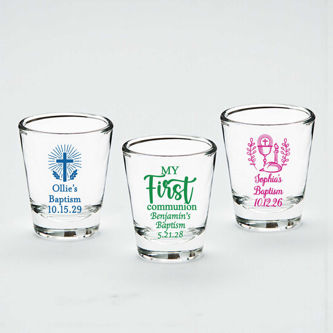 Religious Personalized Fluted Shot Glass - Set of 24