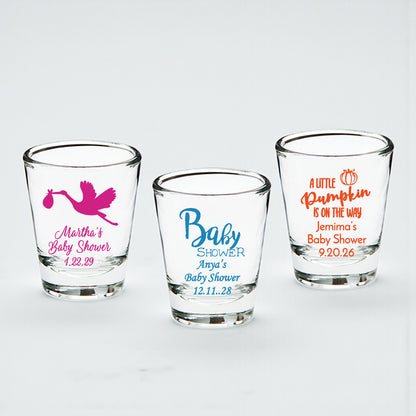 Baby Shower Personalized Fluted Shot Glass - Set of 24