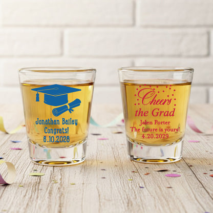 Graduation Personalized Fluted Shot Glass - Set of 24
