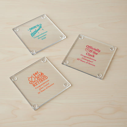 Retirement Personalized Coaster - Set of 24