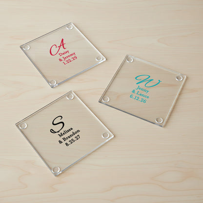 Monogram Script Personalized Coaster - Set of 24