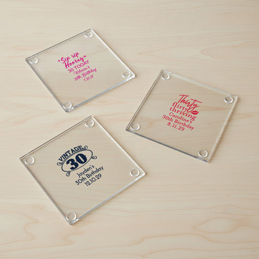 30th Birthday Personalized Coaster - Set of 24