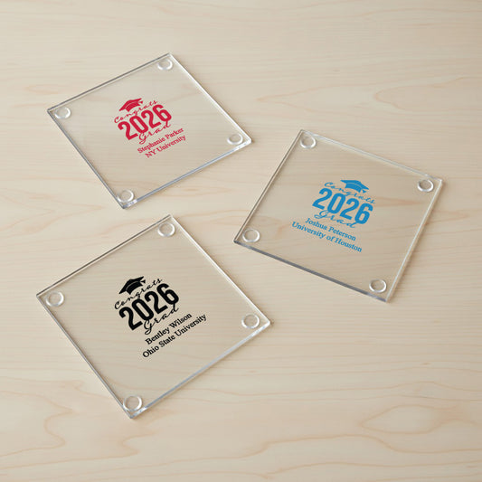 Congrats Grad Personalized Coaster - Set of 24