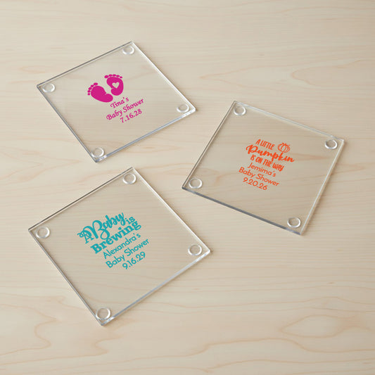 Baby Shower Personalized Coaster - Set of 24