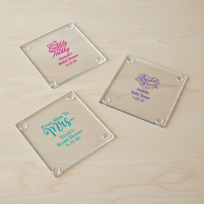 Bridal Shower Personalized Coaster - Set of 24