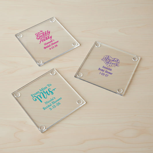 Bridal Shower Personalized Coaster - Set of 24