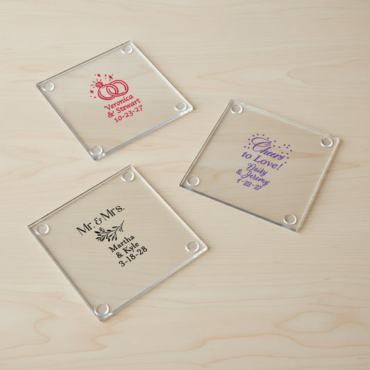 Wedding Personalized Coaster - Set of 24