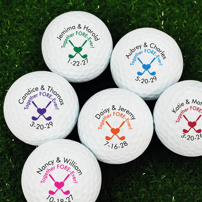 Together FORE-Ever! Personalized Golf Balls - Set of 12