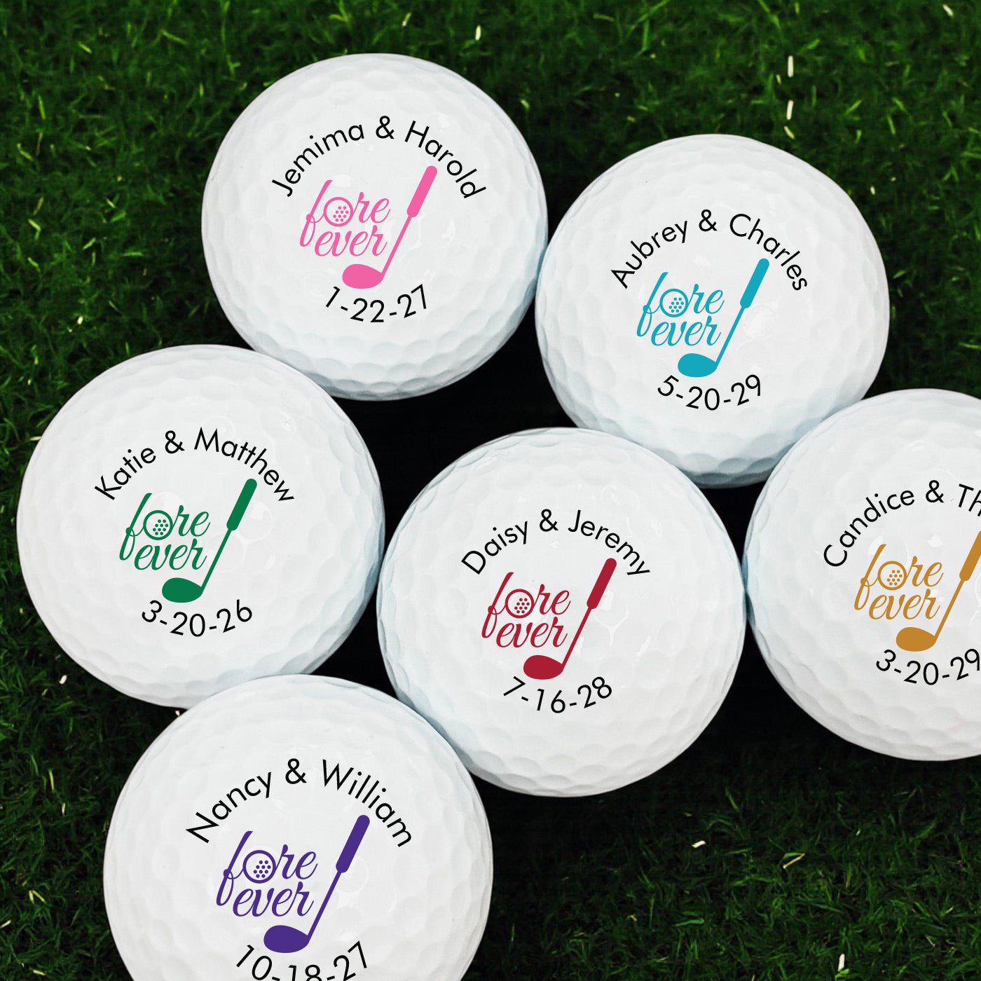 Fore-Ever Personalized Golf Balls - Set of 12