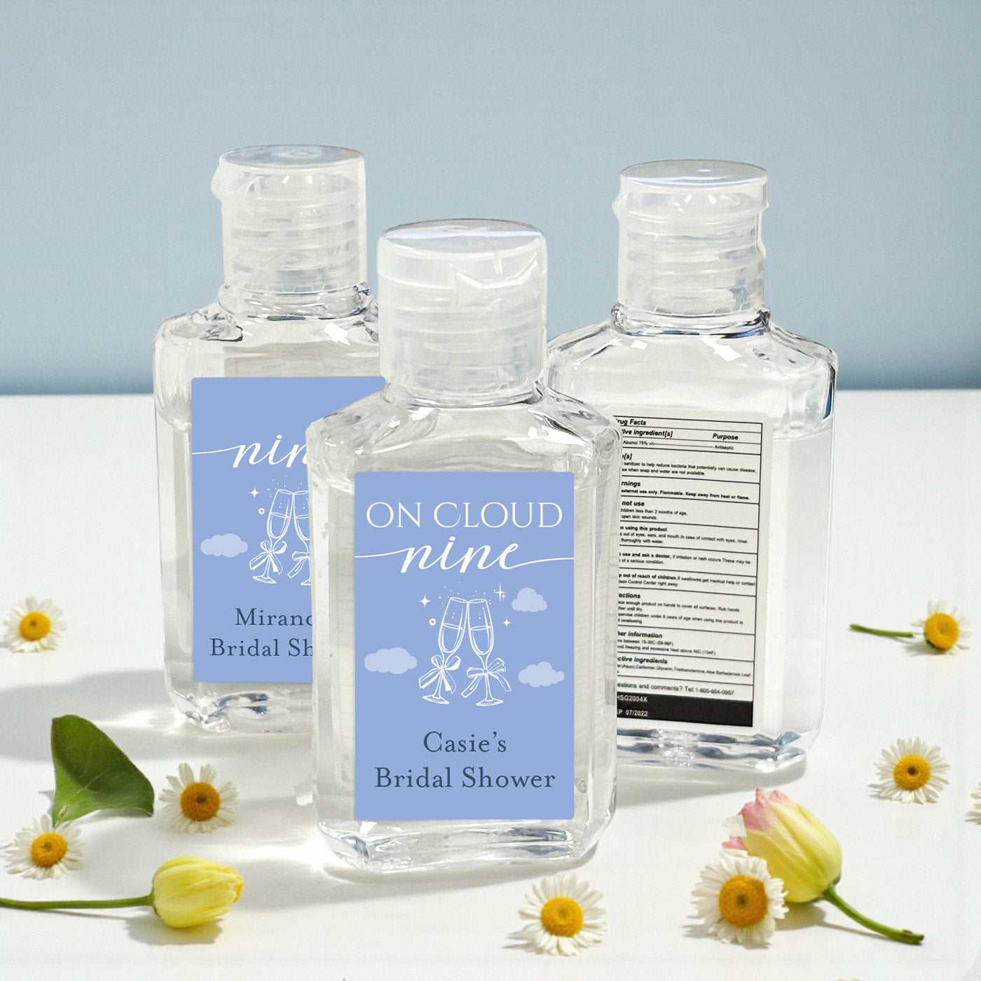 On Cloud Nine Personalized Rectangle Hand Sanitizer - Set of 12