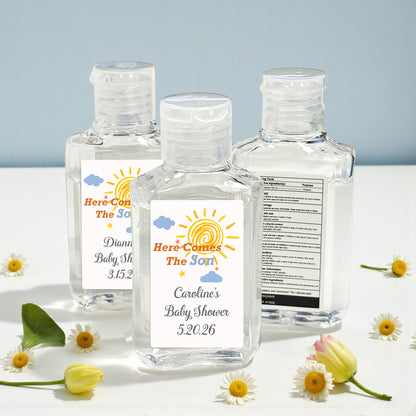 Here Comes The Son Personalized Hand Sanitizer Labels - Set of 20