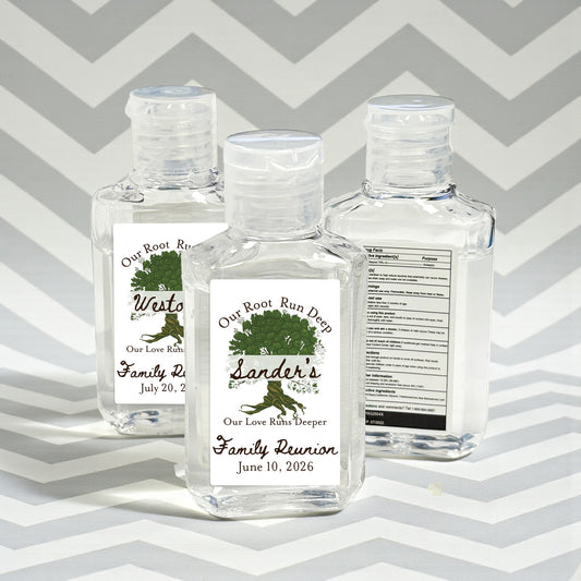 Family Reunion Personalized Hand Sanitizer Labels - Set of 20