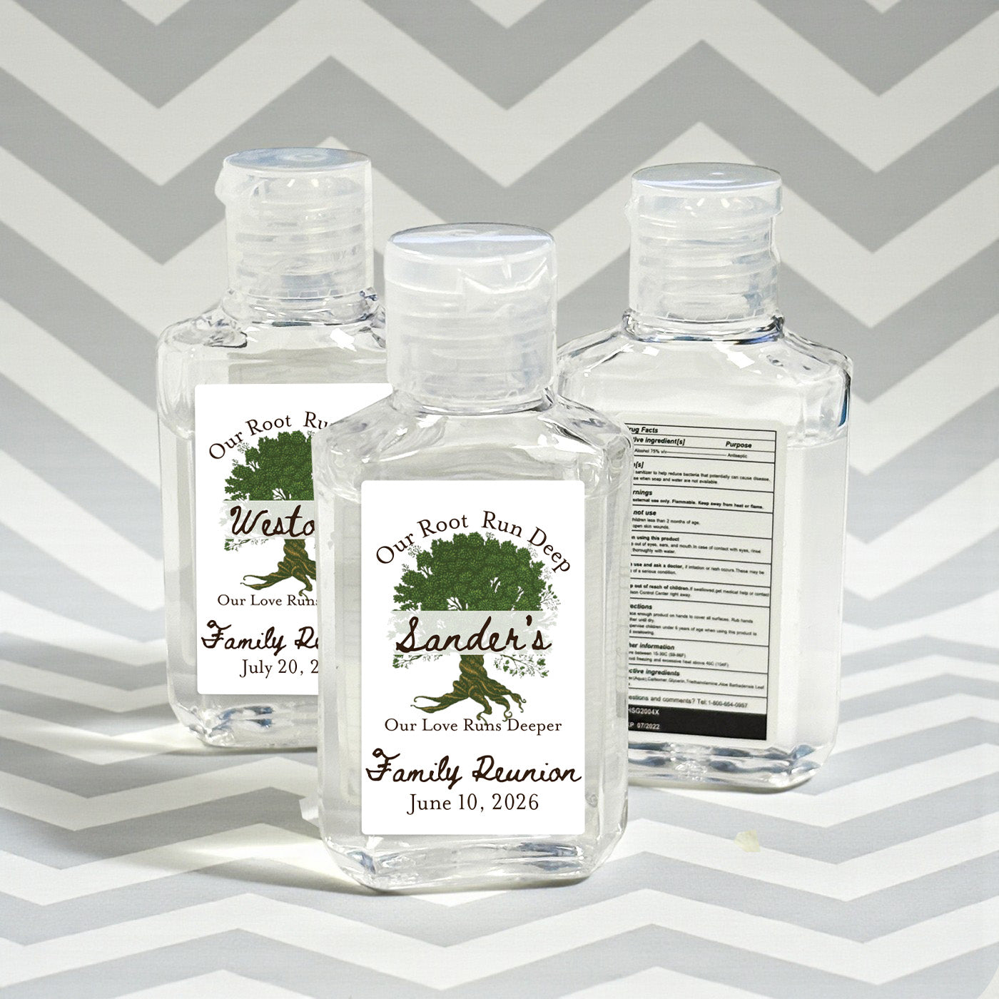 Family Reunion Personalized Rectangle Hand Sanitizer - Set of 12