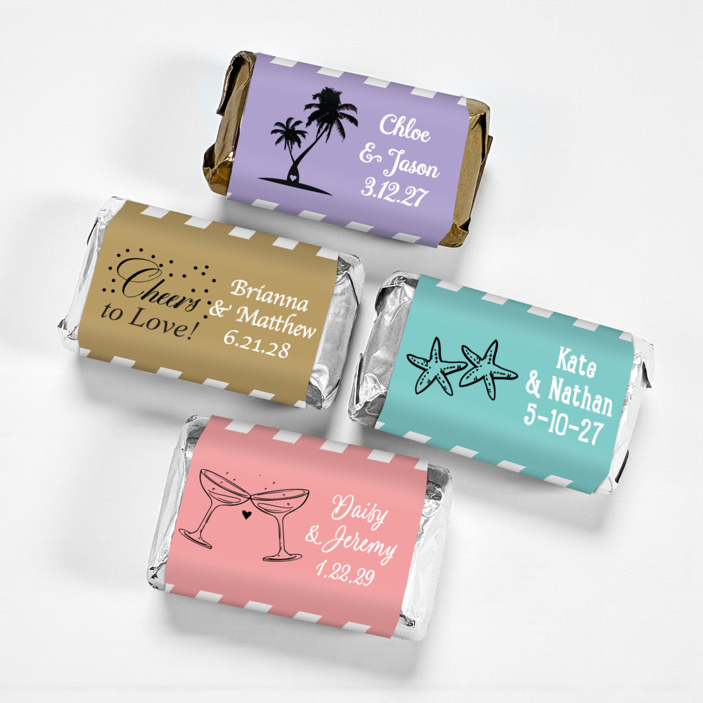 Wedding Personalized Hershey's Miniatures - Set of 50