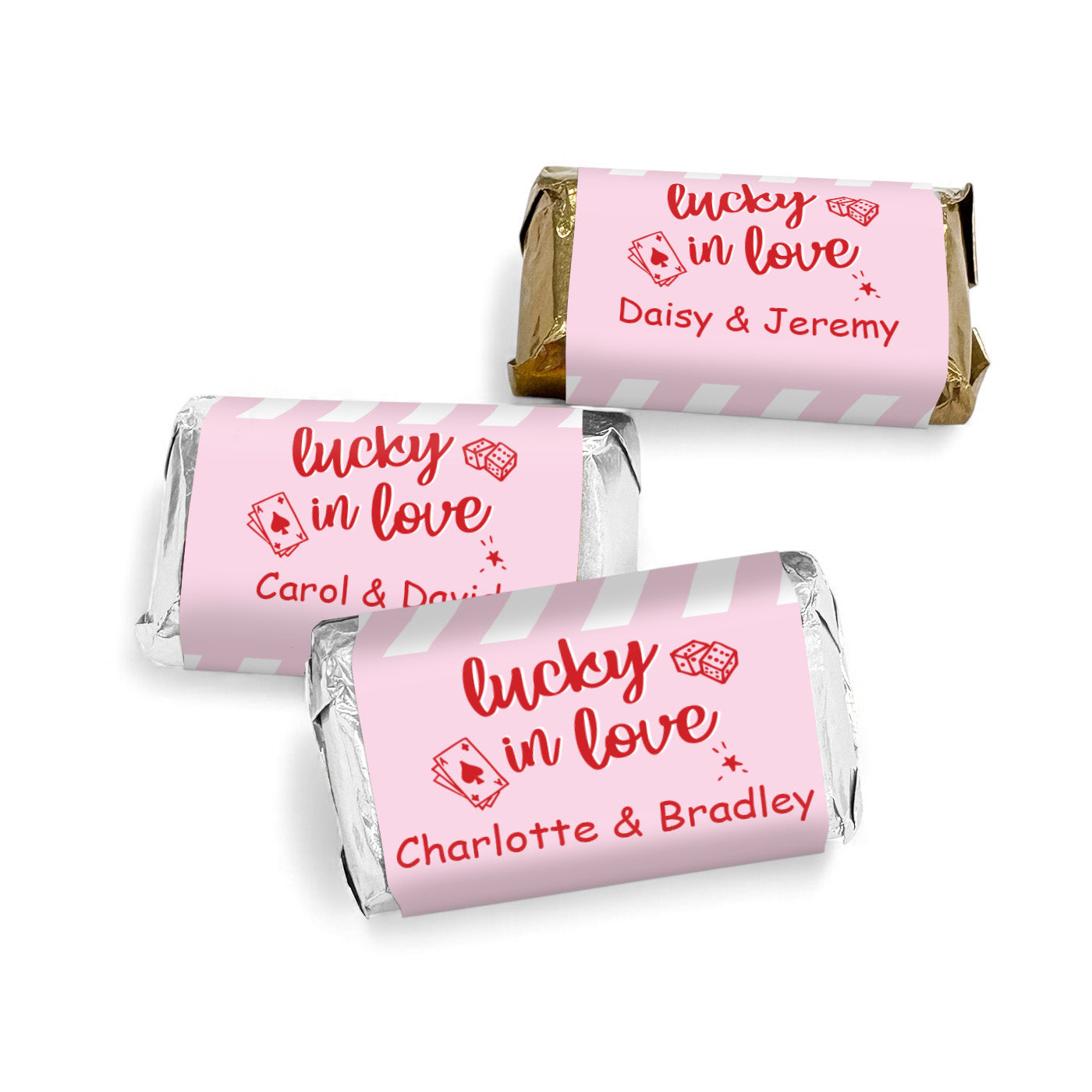 Lucky In Love Personalized Hershey's Miniatures - Set of 50