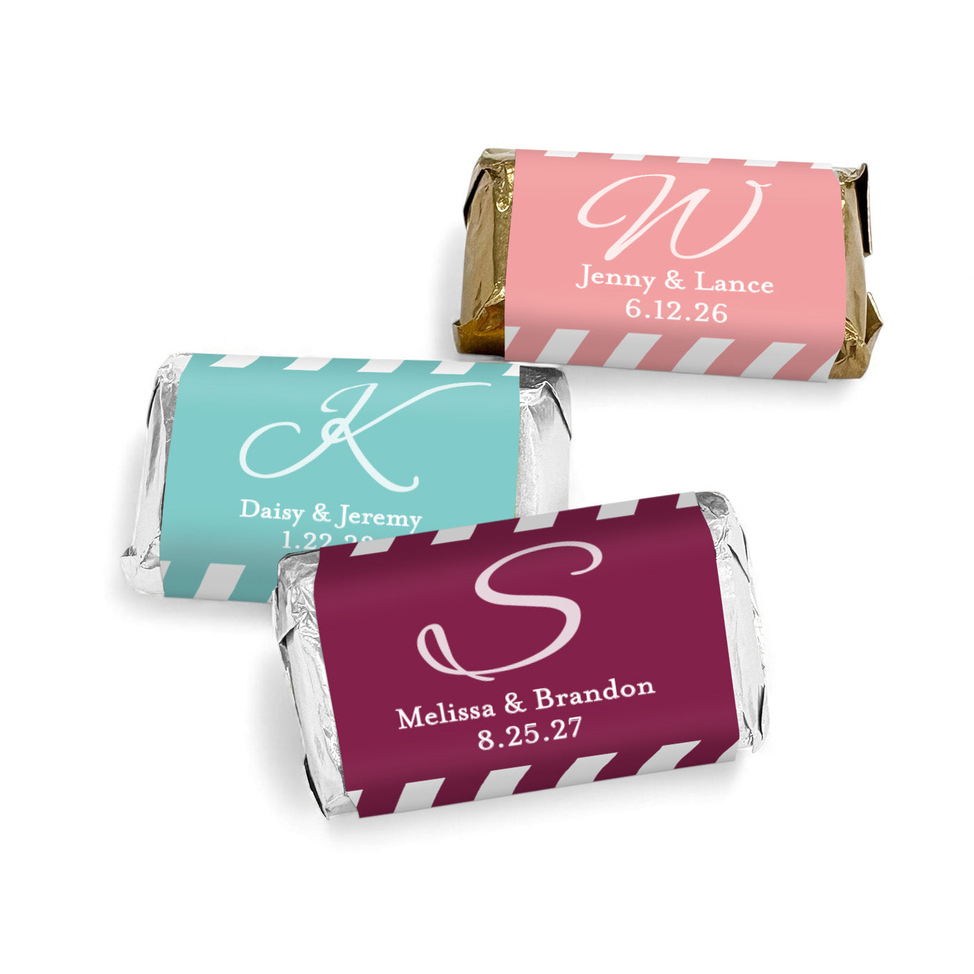 Monogram Script Personalized Hershey's Miniatures - Set of 50