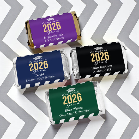 Congrats Grad Personalized Hershey's Miniatures - Set of 50