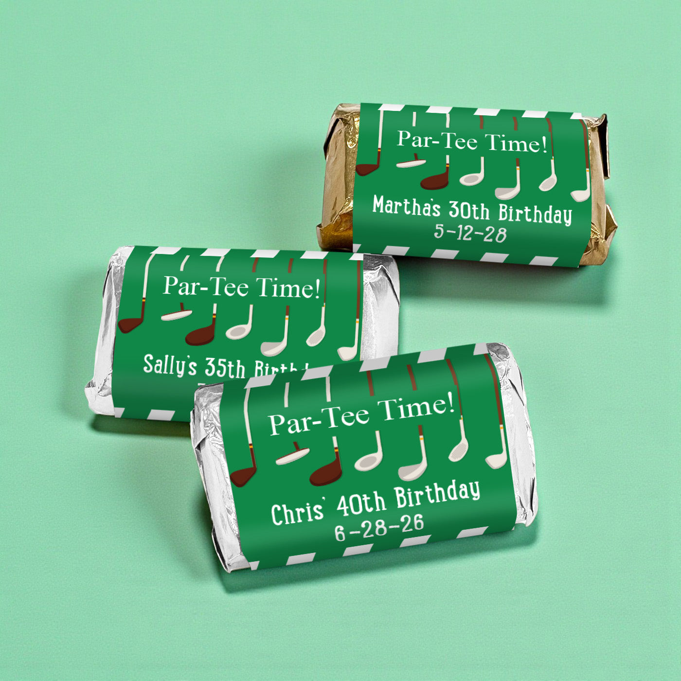 Par Tee Time Personalized Hershey's Miniatures - Set of 50