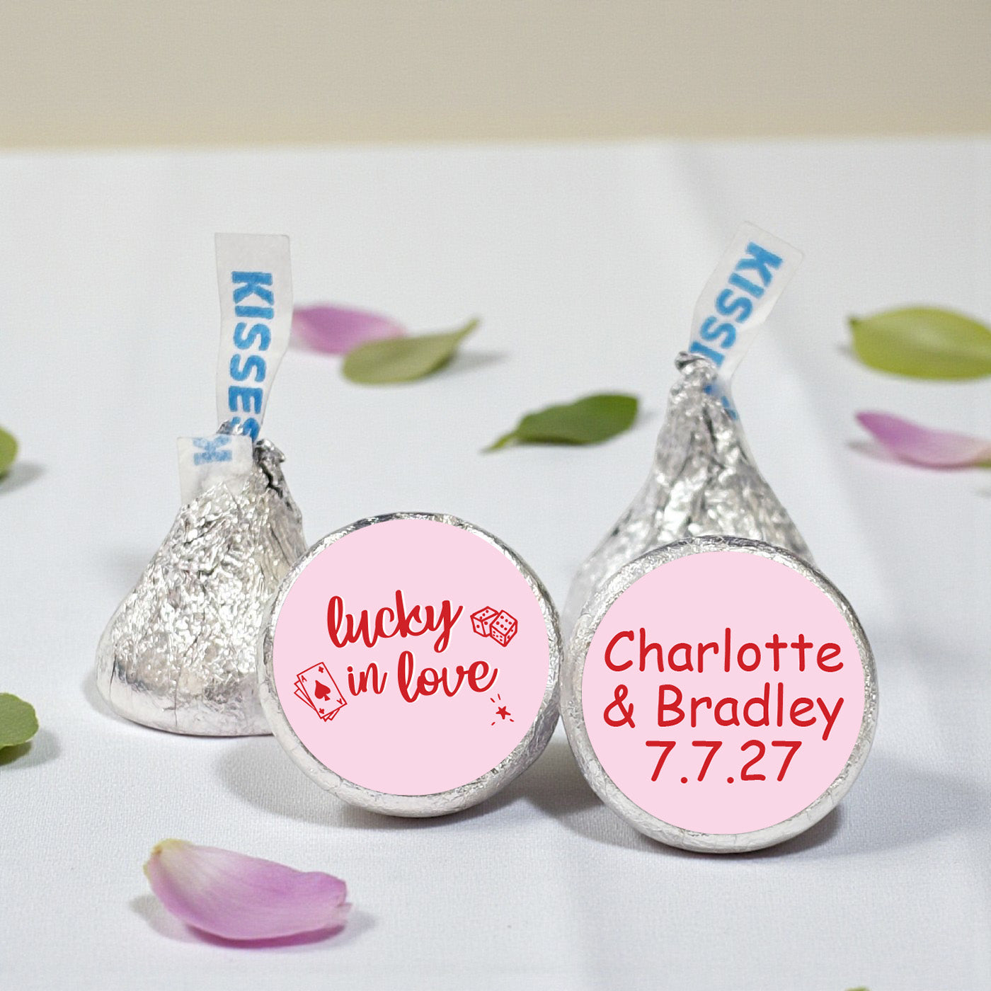 Lucky In Love Personalized Hershey's Kisses - Set of 100