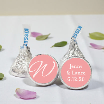 Monogram Script Personalized Hershey's Kisses - Set of 100