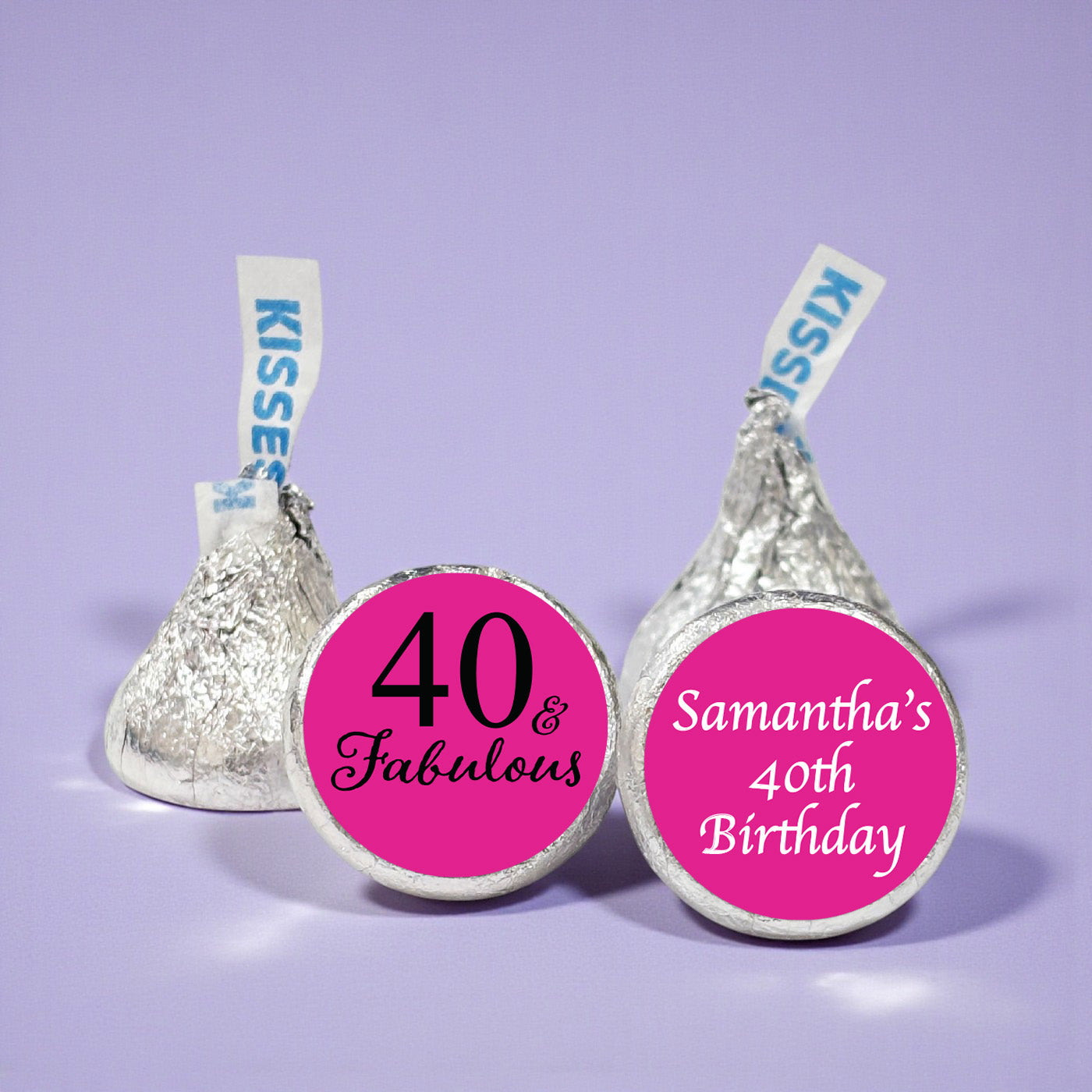 40th Birthday Personalized Hershey's Kisses - Set of 100