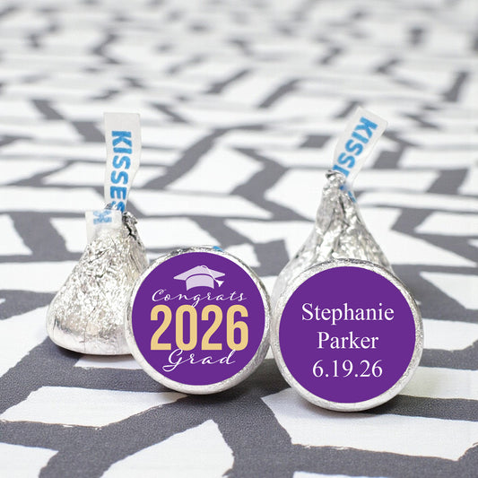 Congrats Grad Personalized Hershey's Kisses - Set of 100