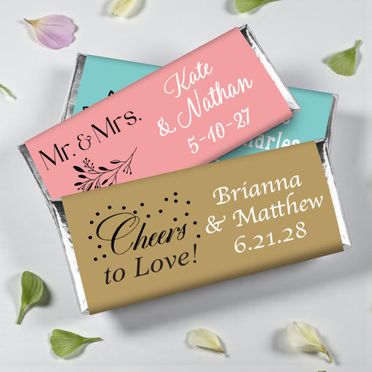 Wedding Personalized Hershey's Chocolate Bar - Set of 12