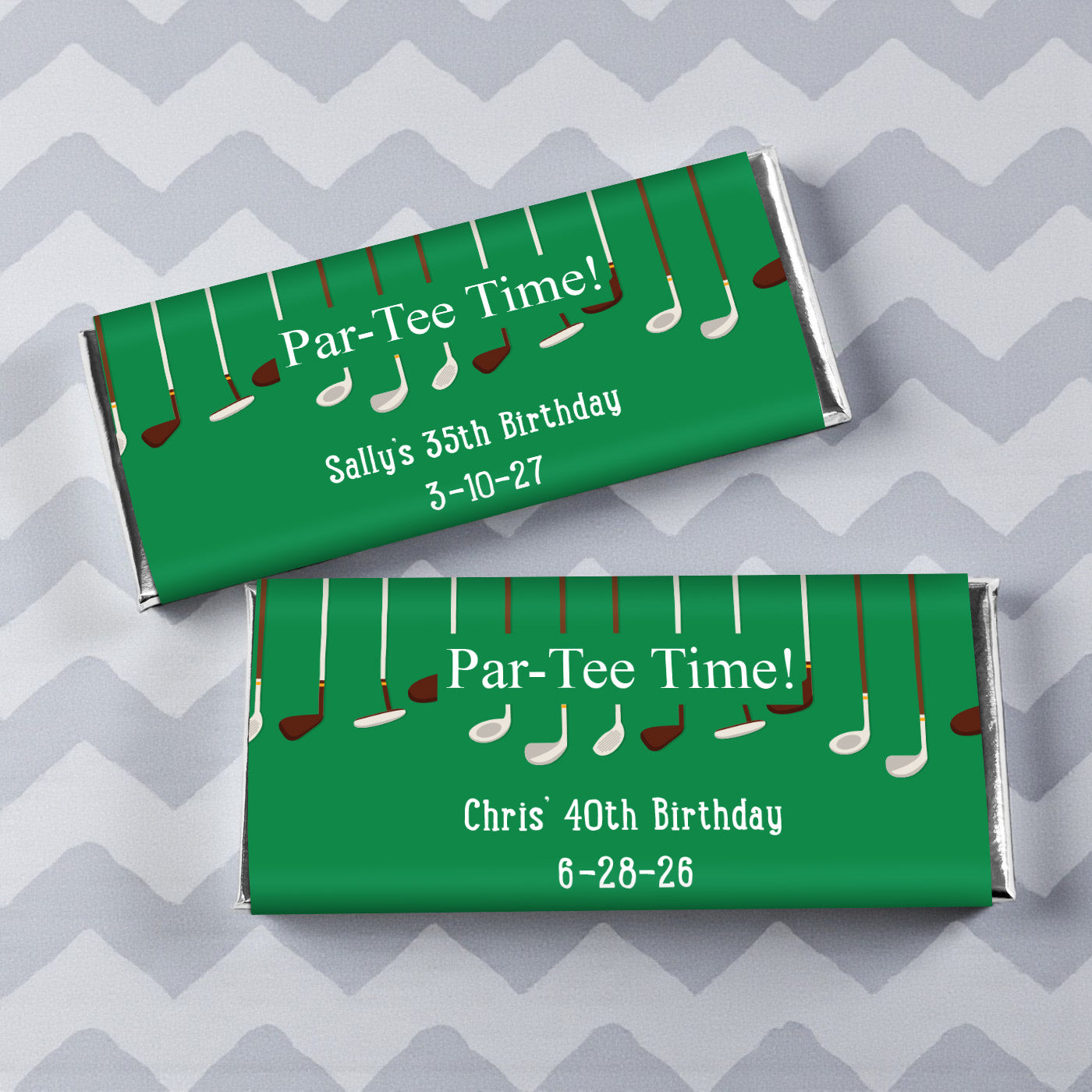 Par Tee Time Personalized Hershey's Chocolate Bar - Set of 12