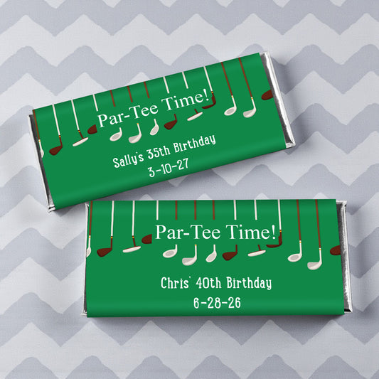 Par Tee Time Personalized Hershey's Chocolate Bar - Set of 12