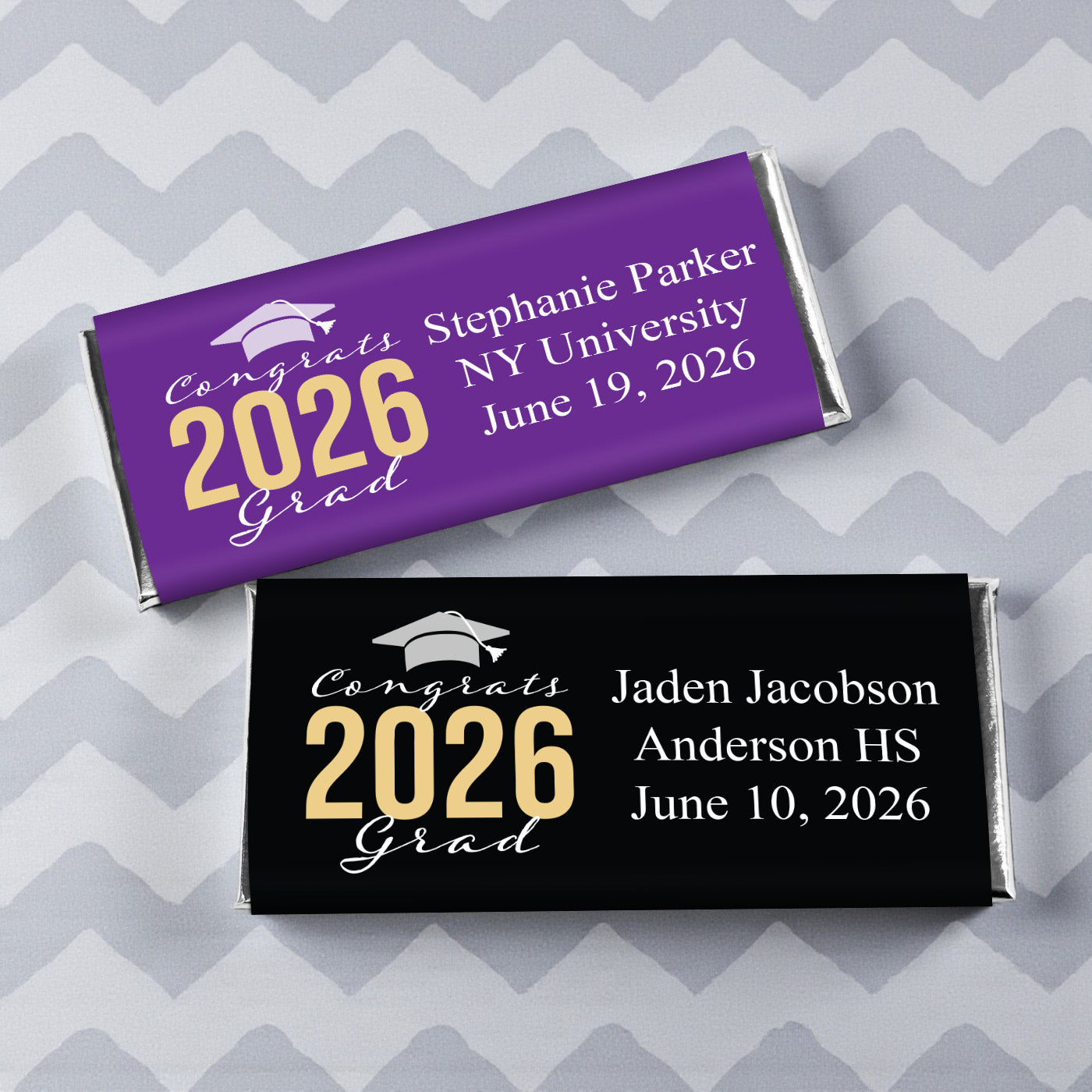 Congrats Grad Personalized Hershey's Chocolate Bar - Set of 12