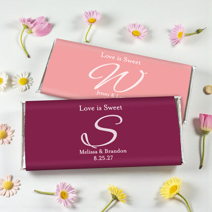 Monogram Script Personalized Hershey's Chocolate Bar - Set of 12